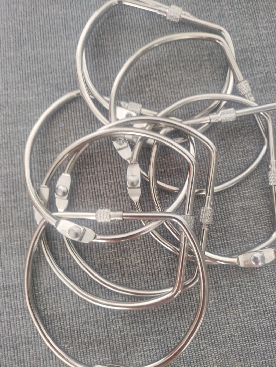 Qmjddymx 10 Pcs Binder Rings 3 Inch D-Shaped Metal