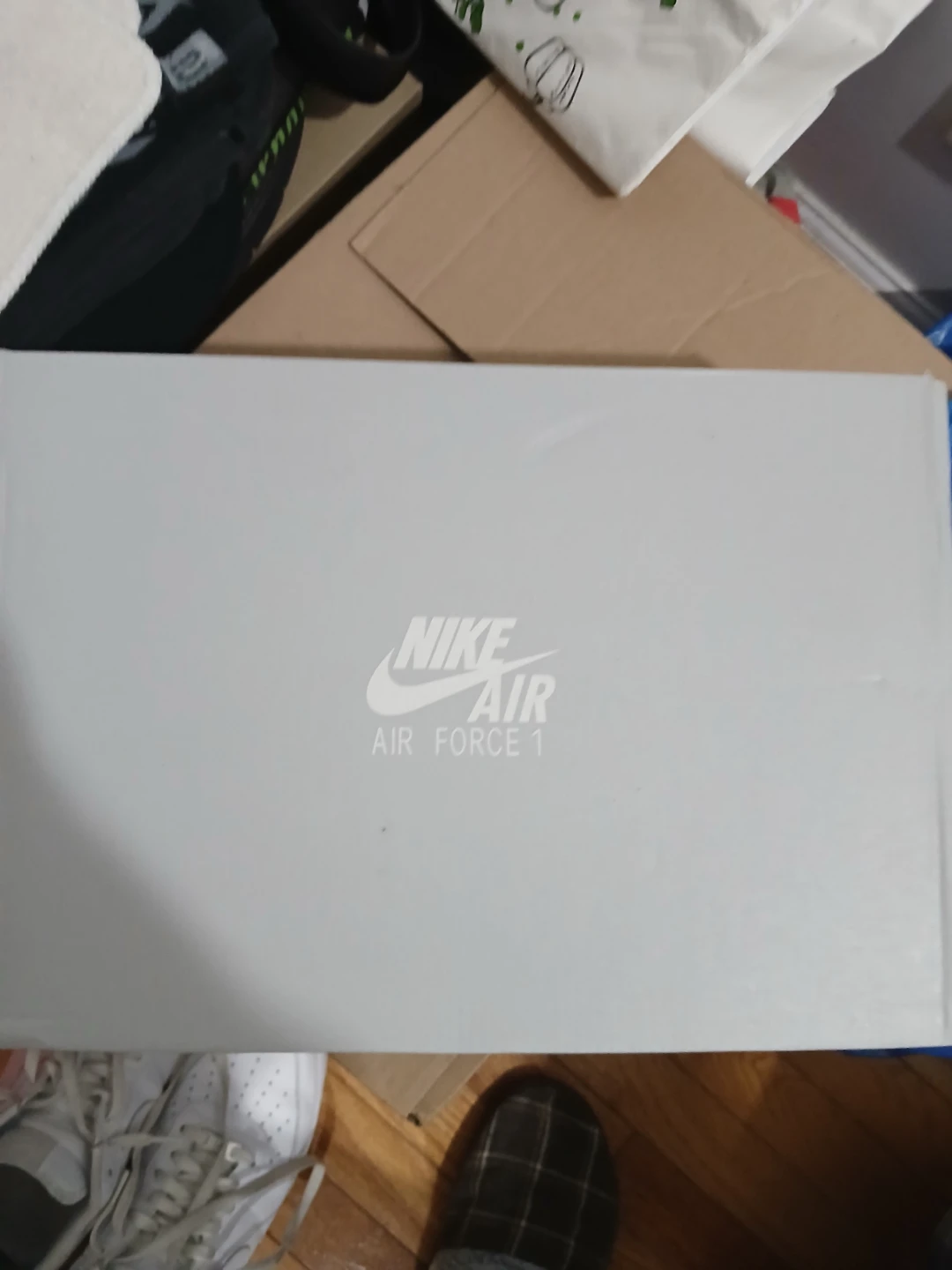 Nike Air Force 1 '07 White Leather Sneakers Men's Size 11 - photo 2