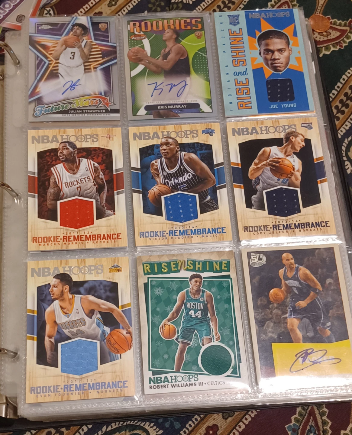 2 binders (basketball&baseball)