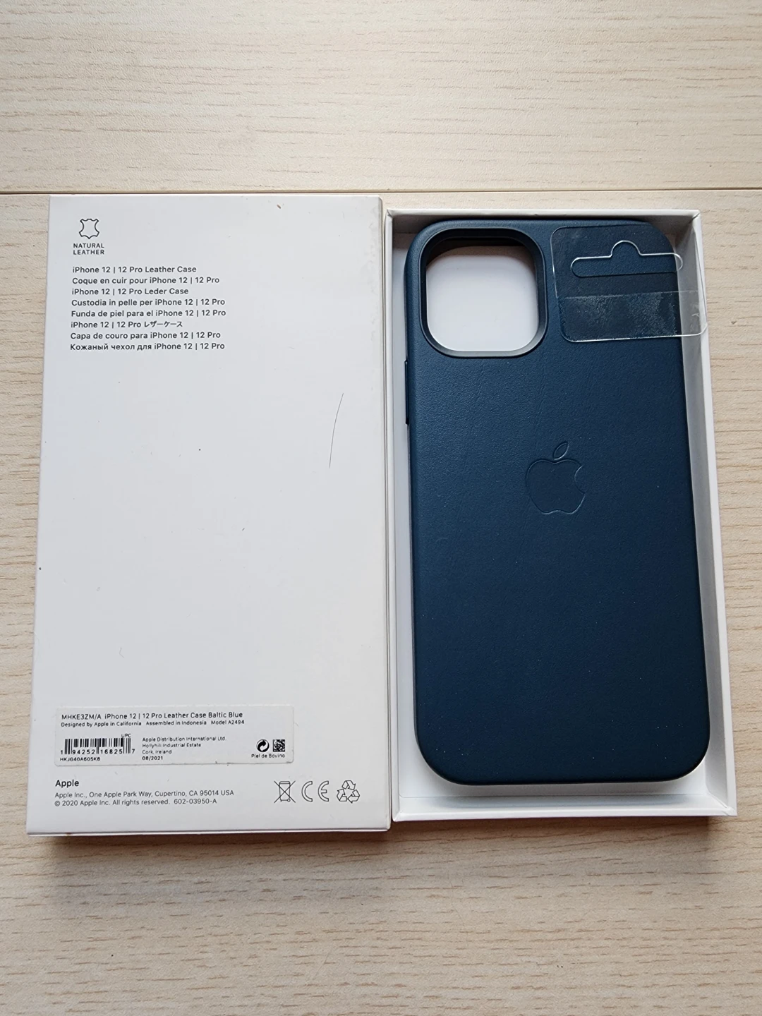 New Apple iPhone 12/12 Pro Leather Case - Baltic Blue - photo 3