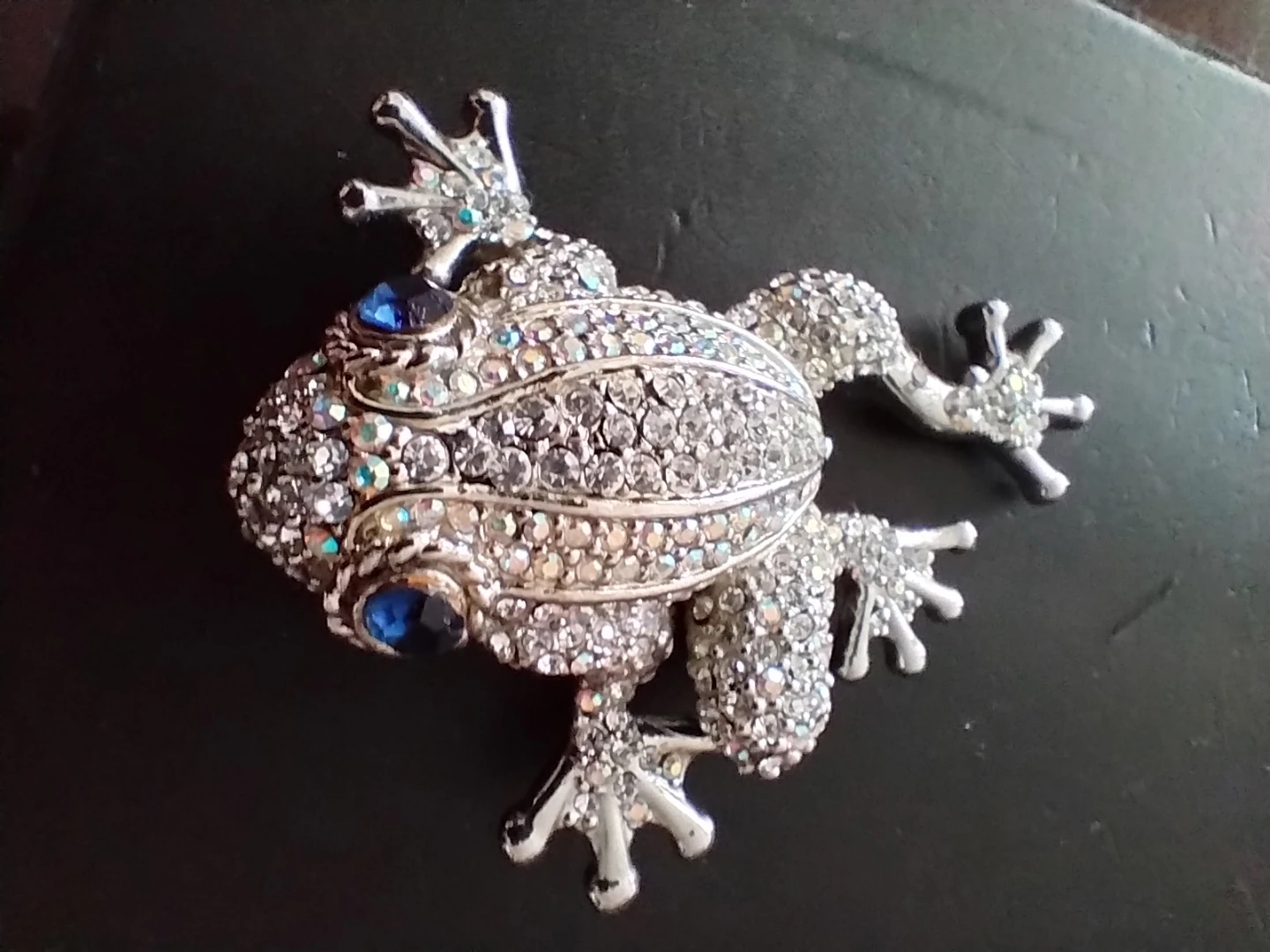 Rhinestone Frog Brooch - photo 2