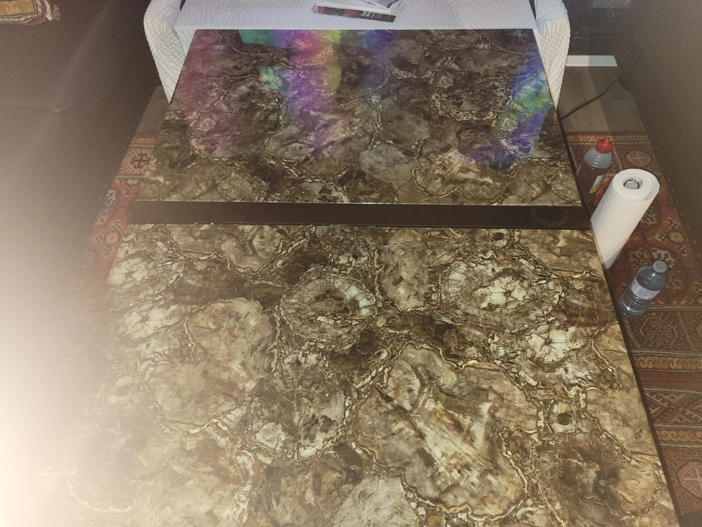 Brown Marble Pattern Table