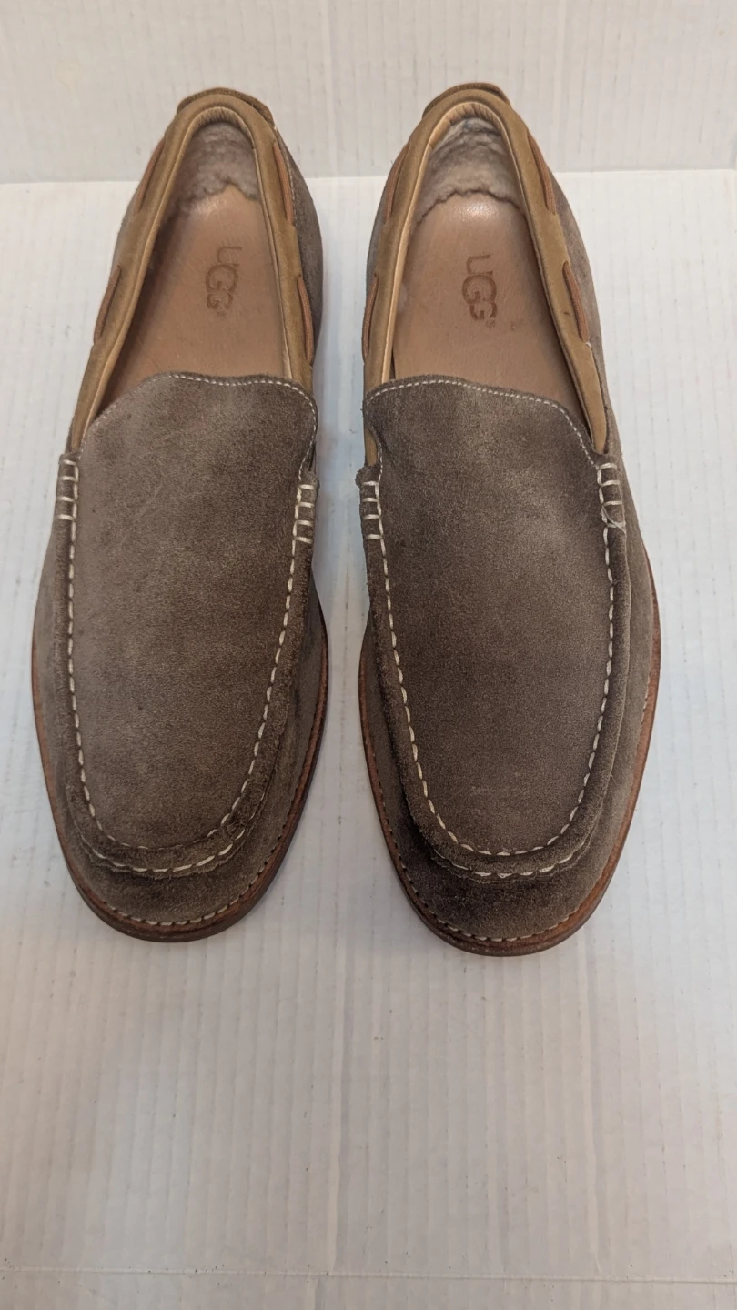 UGG Via Ponte Mens Loafers Size 11.5 Lt Sand Brown Suede Shoes