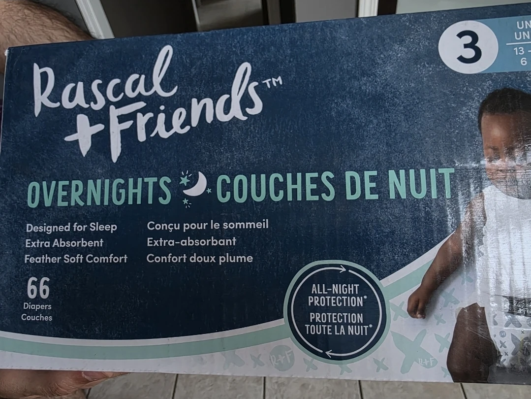 Rascal + Friends Overnights Size 3 Diapers - 66 Count