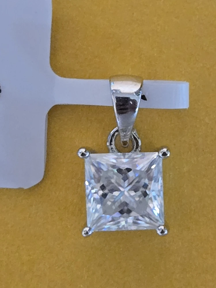 GRA Moissanite Pendant Square 6*6 MM 1.18CT - photo 2