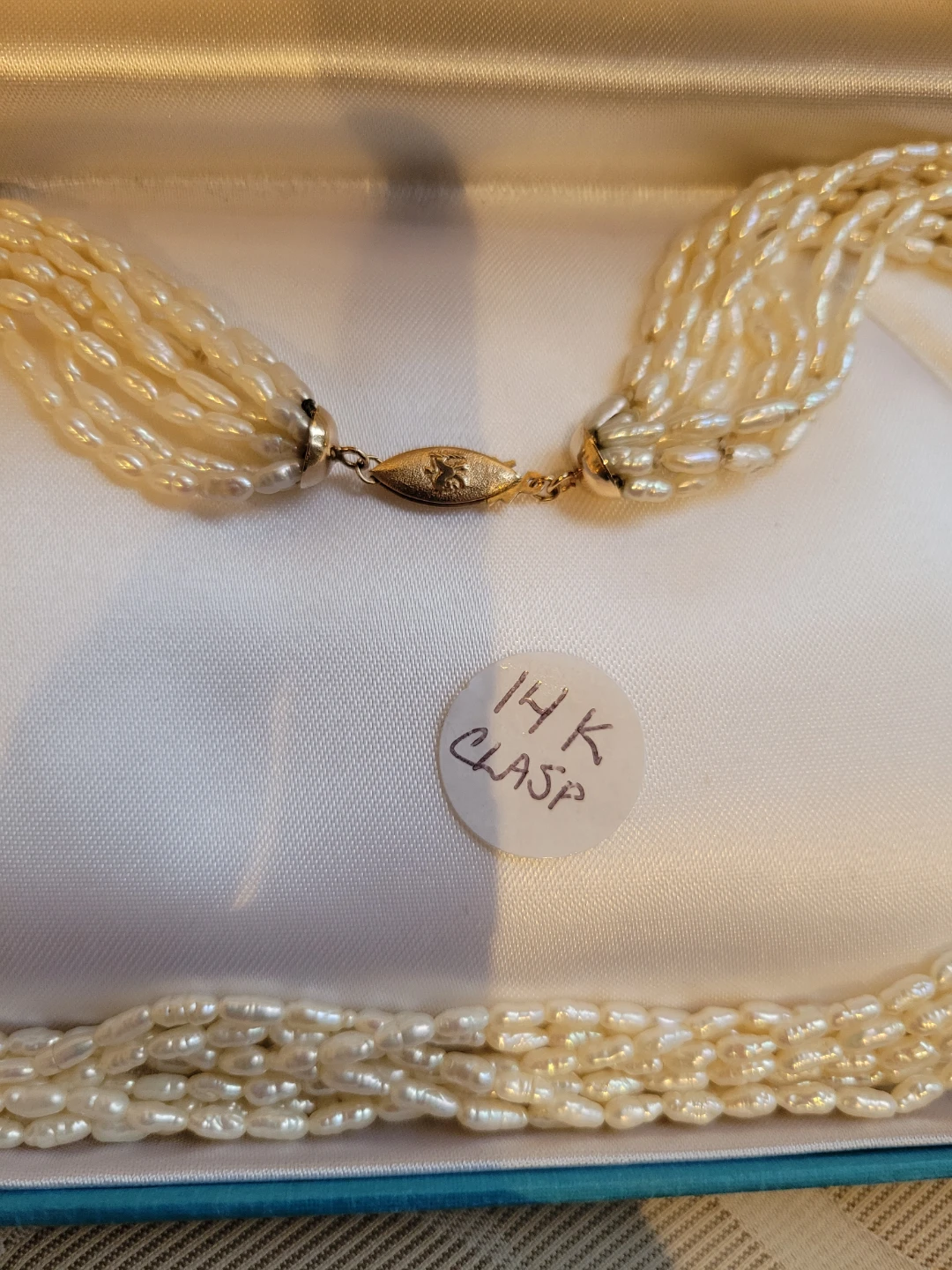 Vtg. Birks Freshwater Pearl Necklace w/ 14K Clasp - photo 2