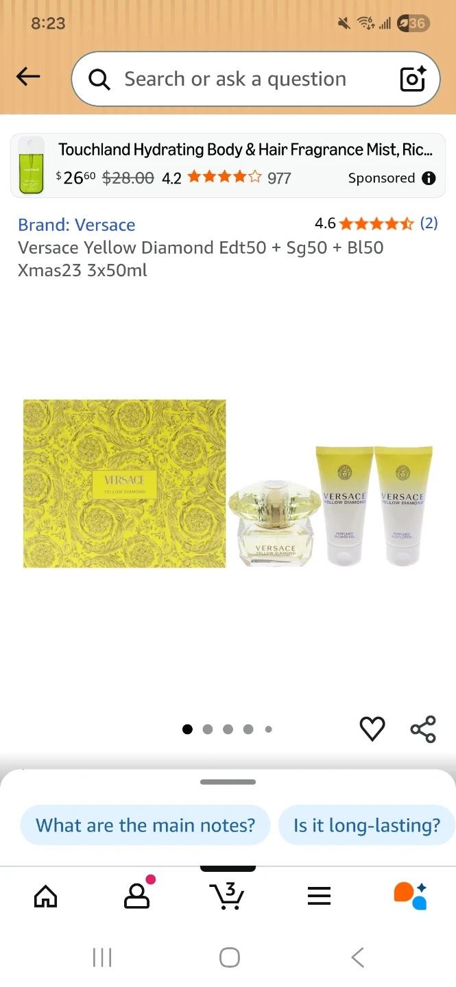Versace Yellow Diamond Edt 3x50ml