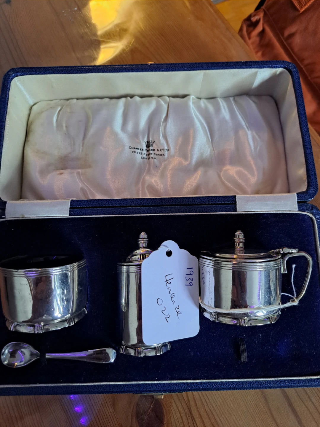 Charles Packer & Co Sterling Silver Sugar Bowl Set with Spoon - photo 5