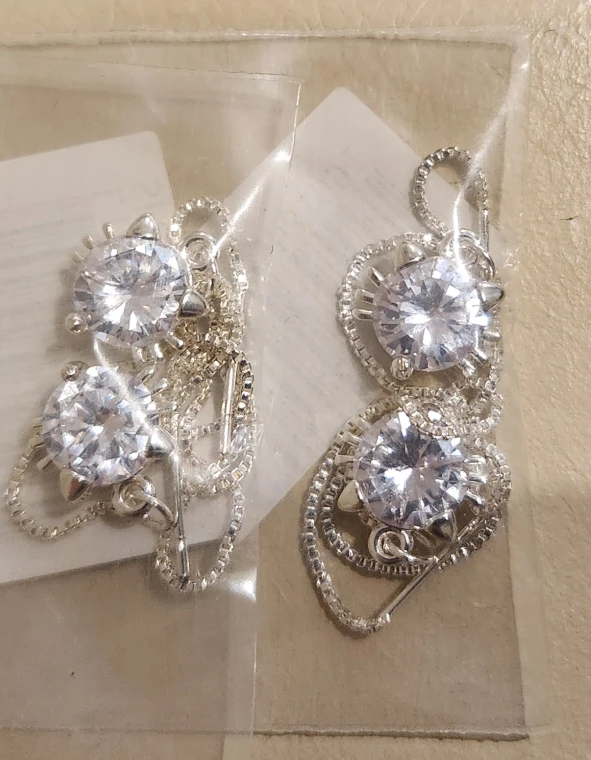Cute Cat Silver Earrings 🧡 - photo 2