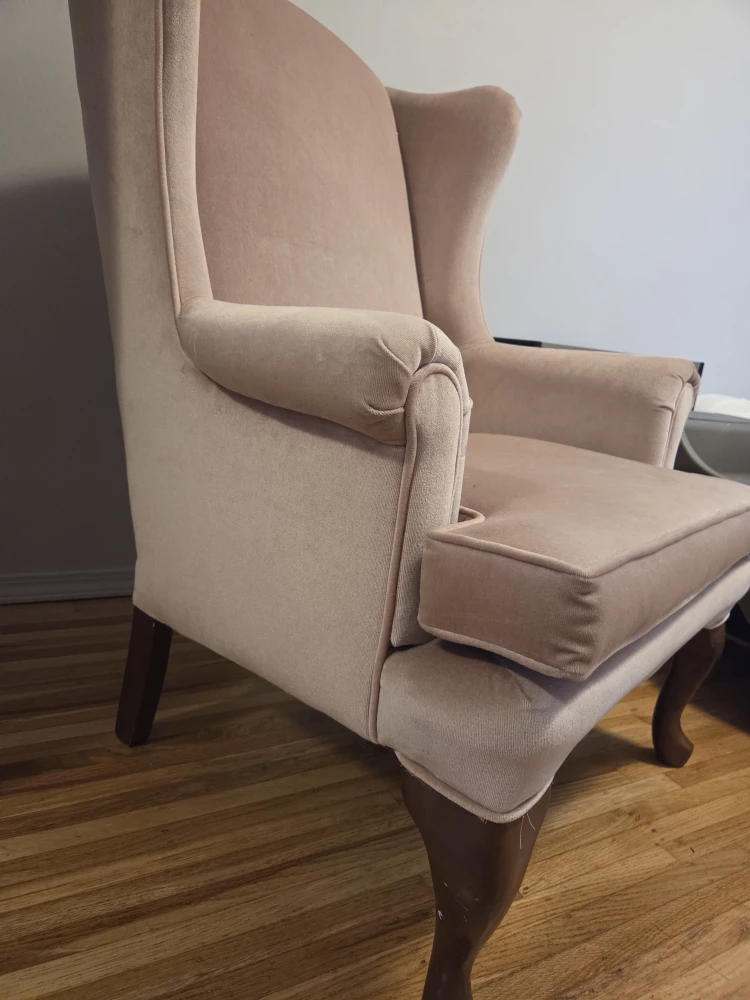 Pink Velvet Wingback Accent Chair - photo 5