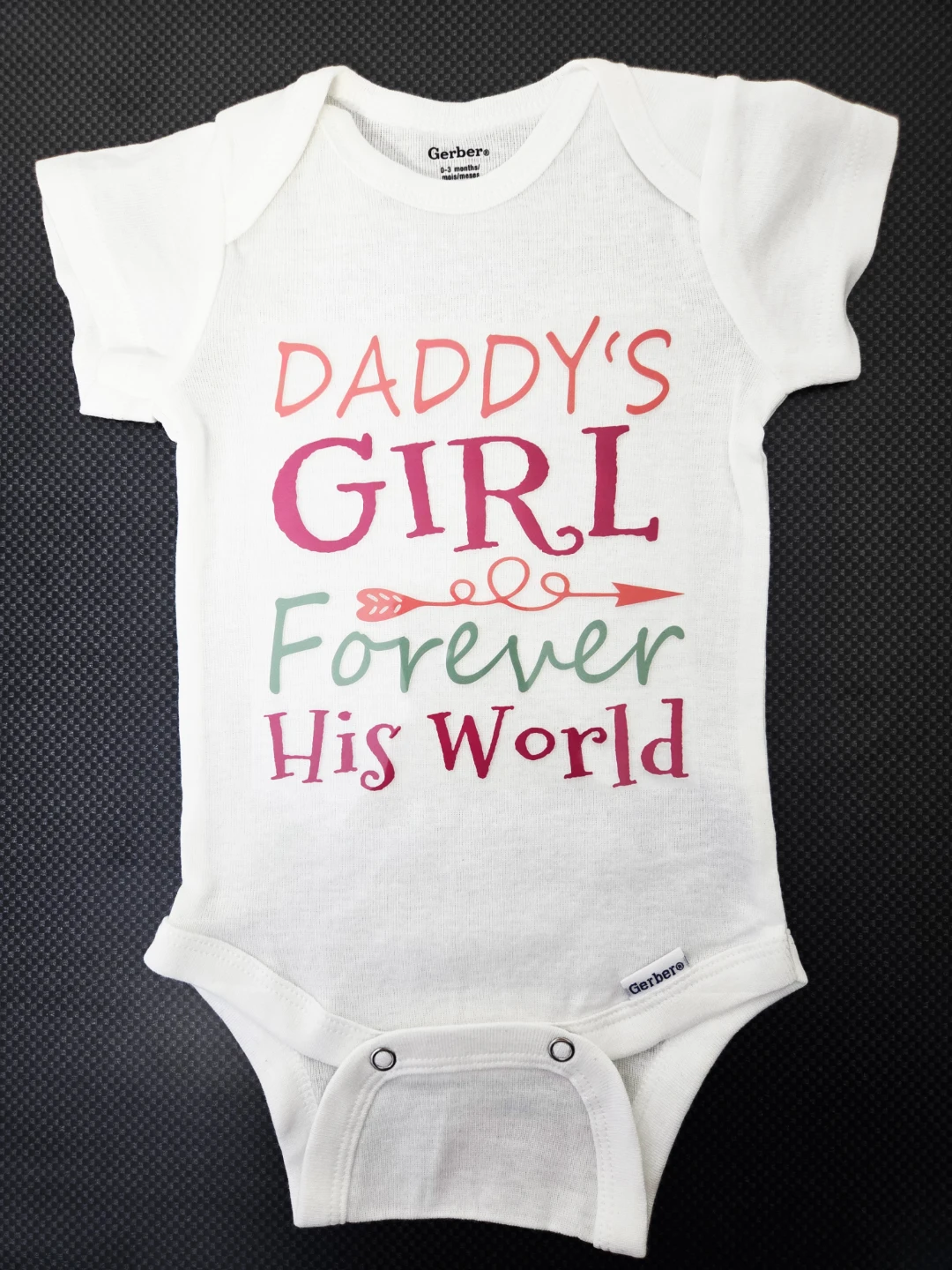 Custom 0-3 Months 'Daddy's Girl, Forever His World' Bodysuit