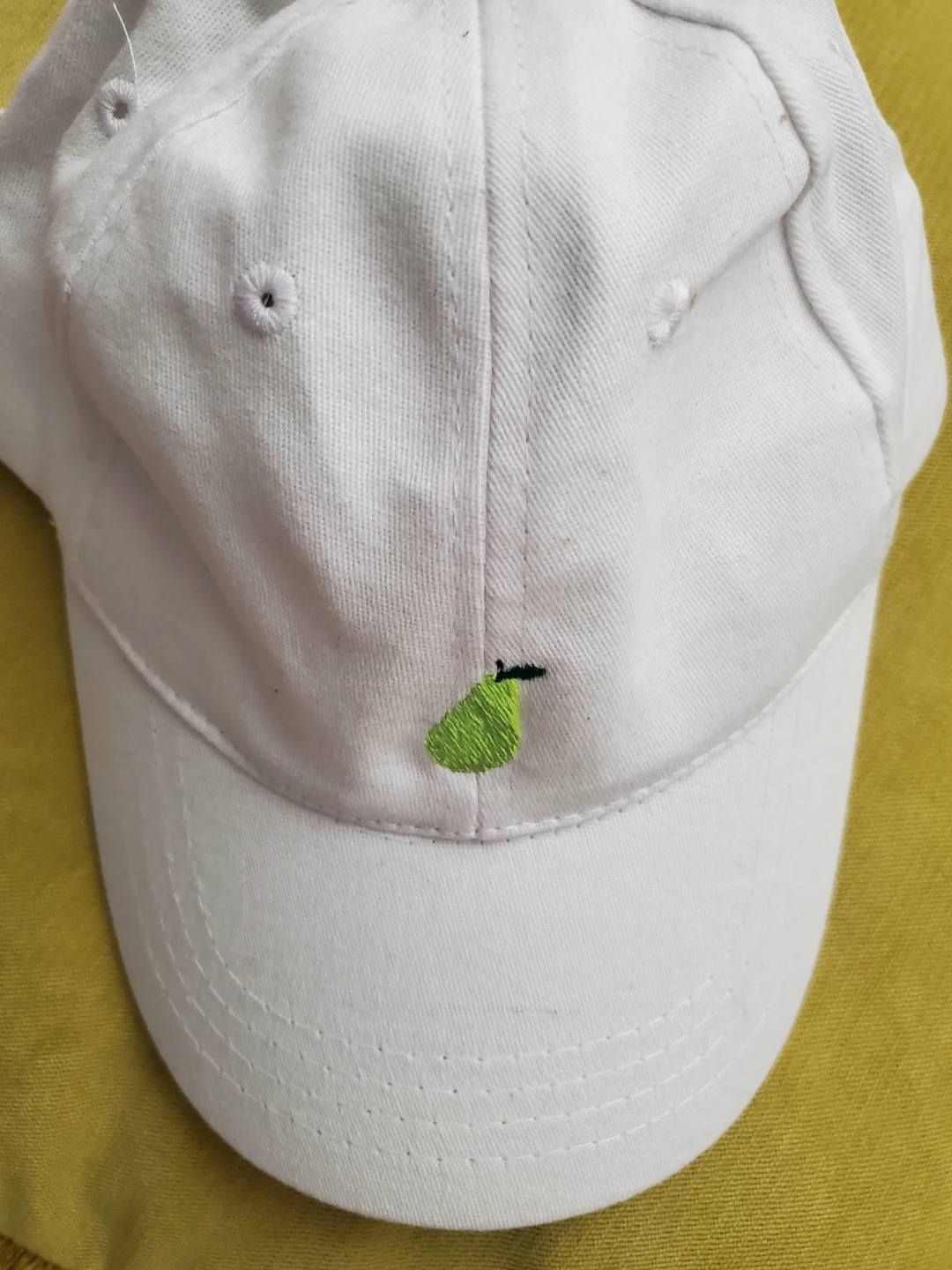 Farmacy White Baseball Cap with Pear Logo