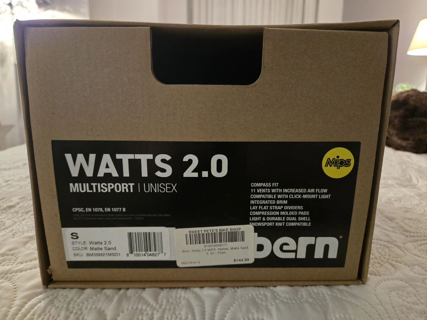 Bern Watts 2.0 Multisport Helmet, Matte Sand, Size S - photo 2