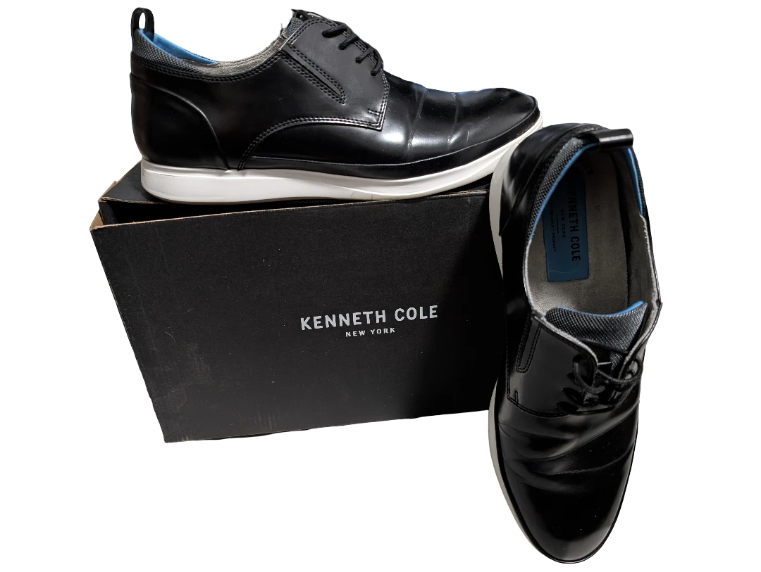 Kenneth Cole New York Black Leather Shoes Men Size 10US