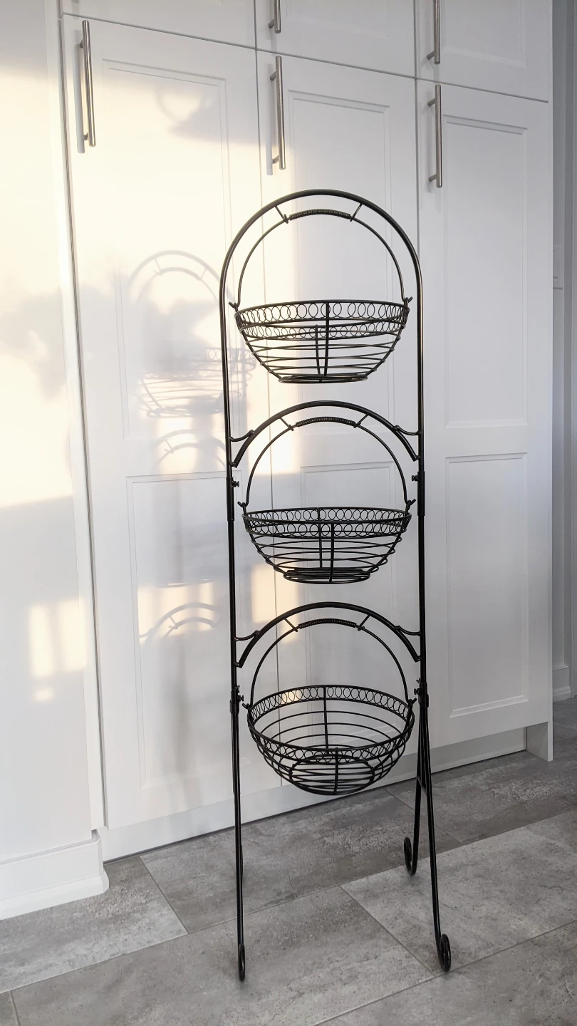 3-Tier Metal Basket Stand