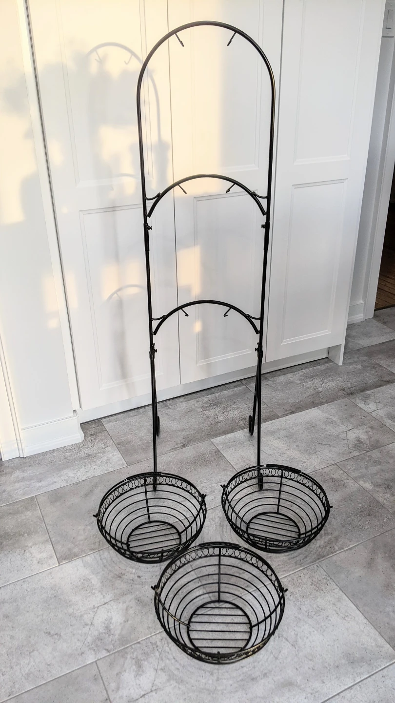 3-Tier Metal Basket Stand - photo 3