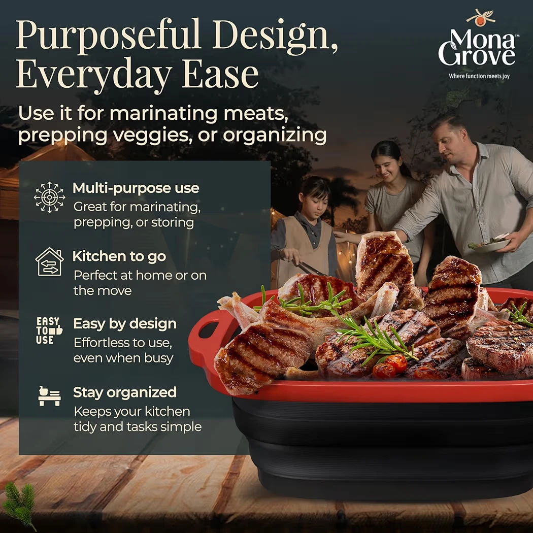 Mona Grove Collapsible Food Container with Lid - photo 2