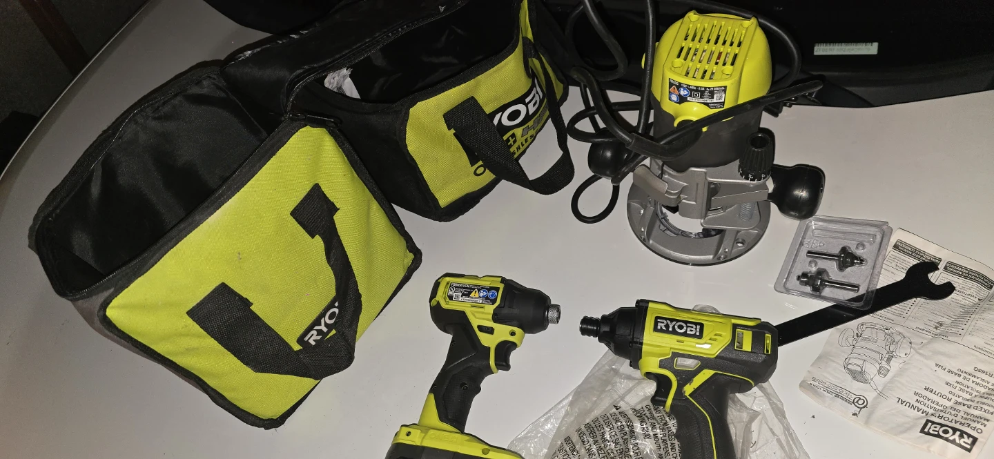 Ryobi R163G Router & Impact Driver Set - photo 2