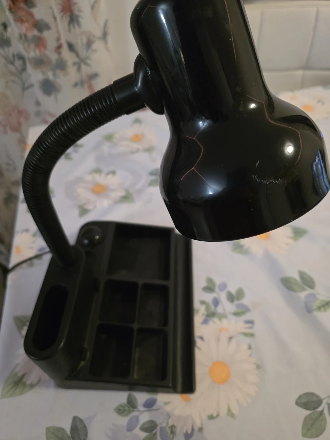 Black Desk Lamp with Organizer