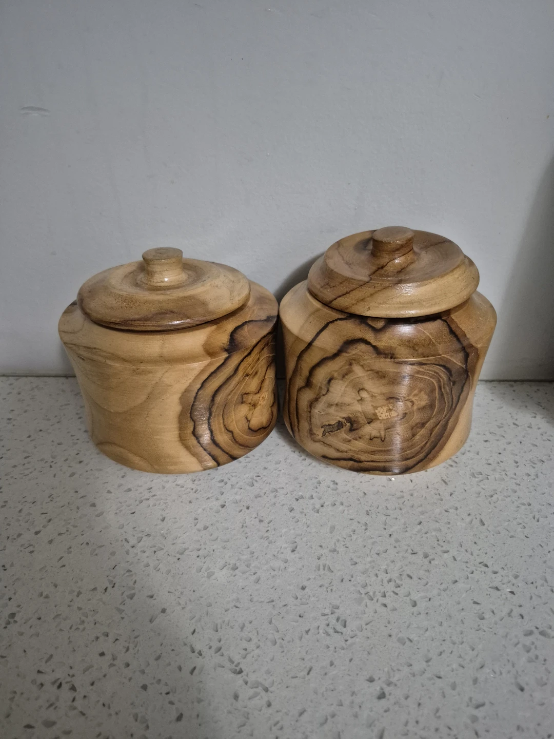 Set of 2 Wooden Storage Jars - photo 2