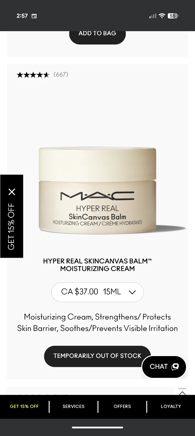 MAC Hyper Real SkinCanvas Balm Moisturizing Cream 15ml - photo 3