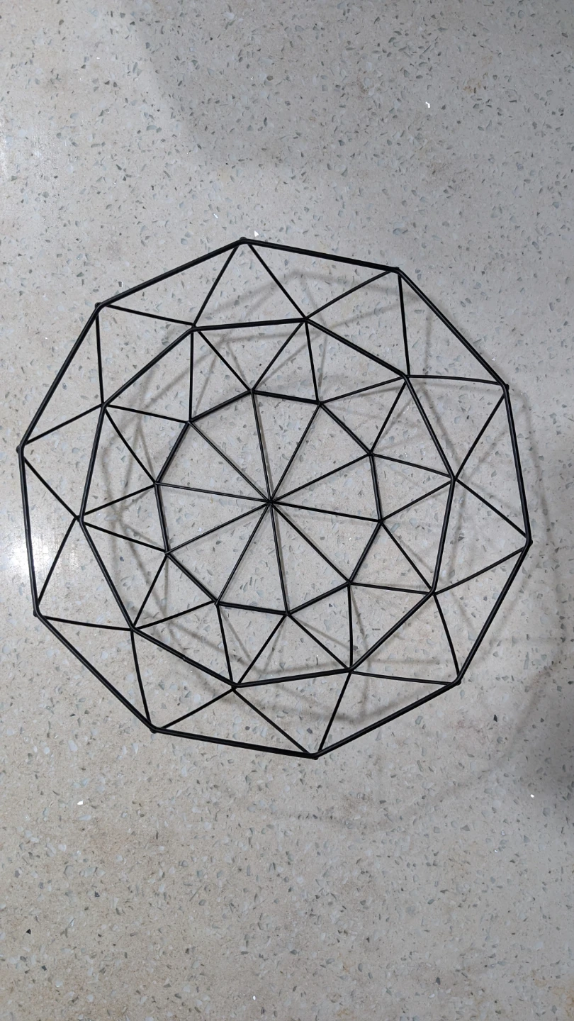 Geometric Black Metal Fruit Bowl - photo 4