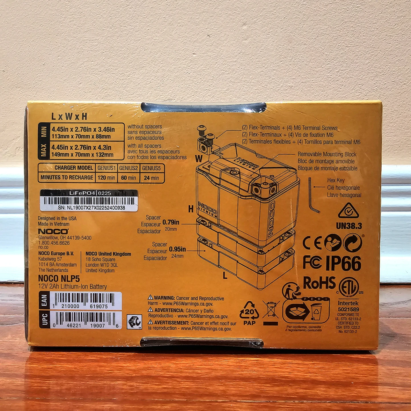 Noco NLP5 Group 5 Lithium Powersport Battery 12V - photo 4