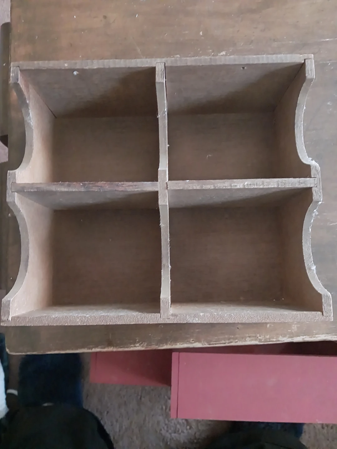 Wooden Compartment Organizer Shelf