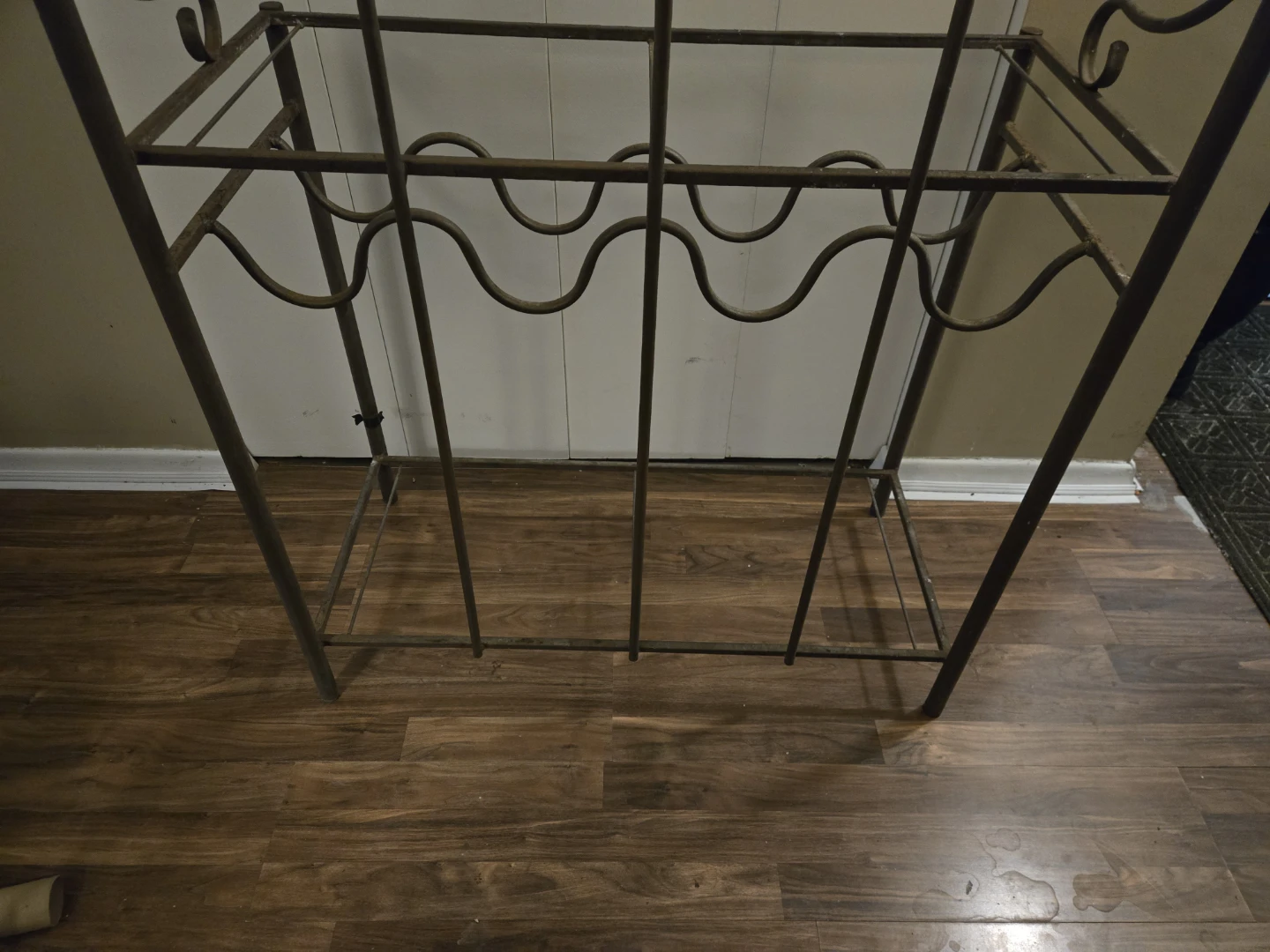 Large 4 Shelf Wrought Iron & Glass Bakers Rack Need Gone ASAP - photo 4