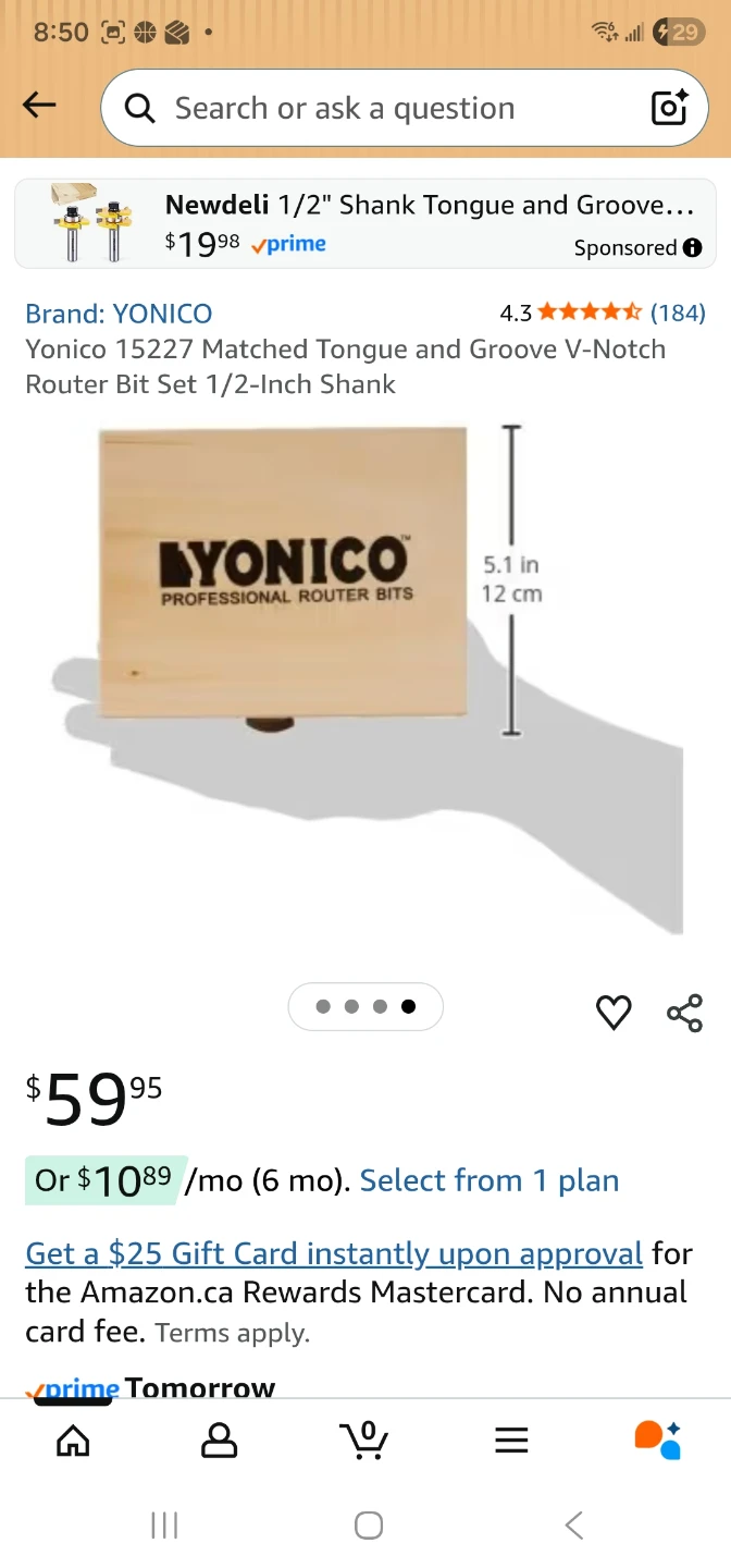 YONICO 15229 Tongue & Groove Flooring Router Bit Set 1/2" Shank - photo 3