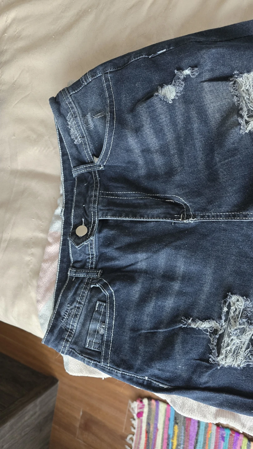 Distressed Dark Wash Flare Jeans - photo 3