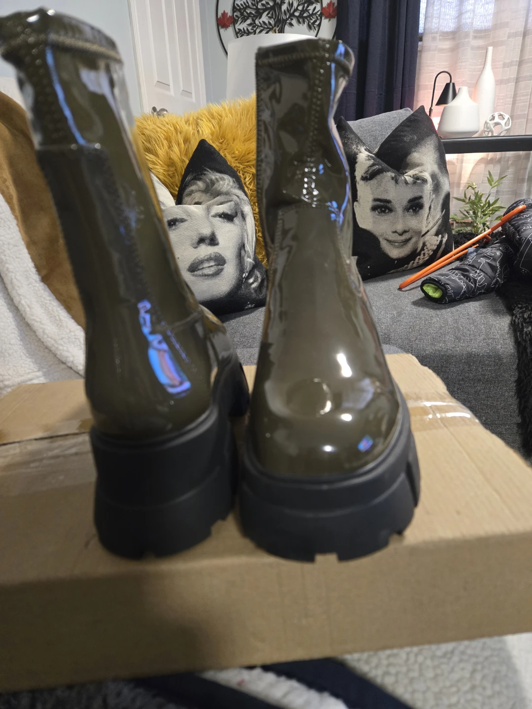 Call It Spring Olive Green Boots - Size 8 - photo 2