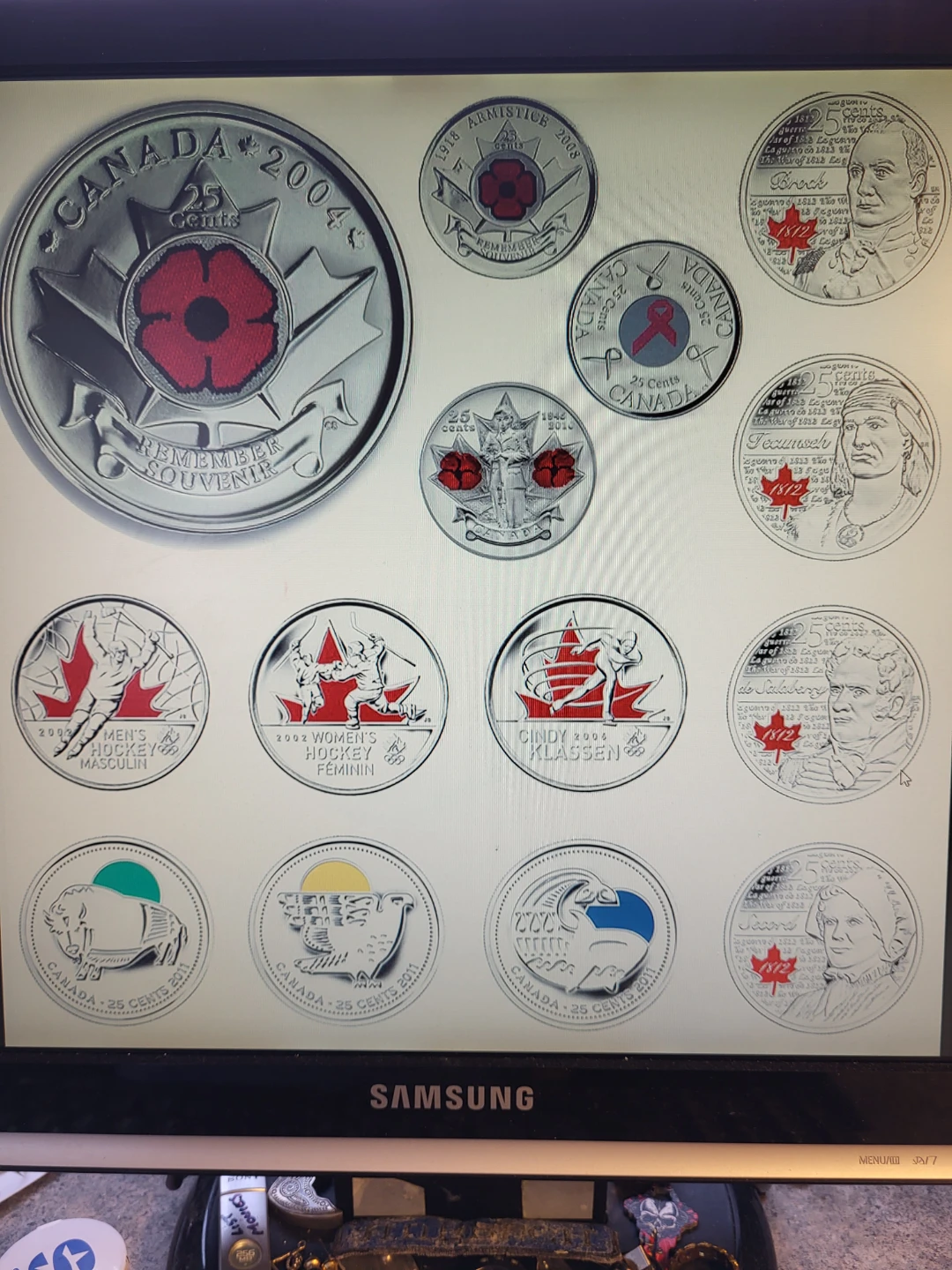 Collection of Canadian 25 Cent Coins $13 Cash