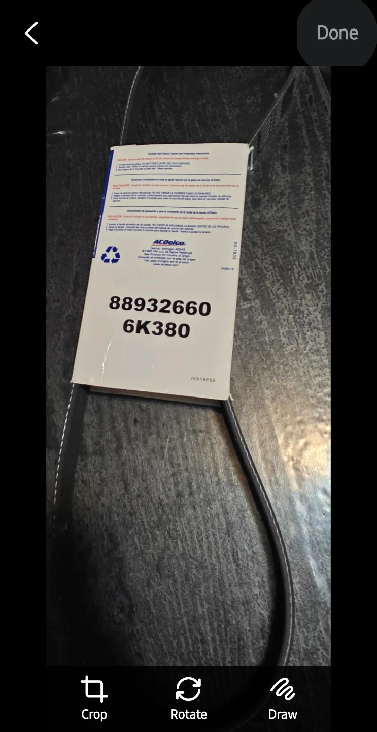 ACDelco 88932660 6K380 V-Ribbed Belt - photo 4