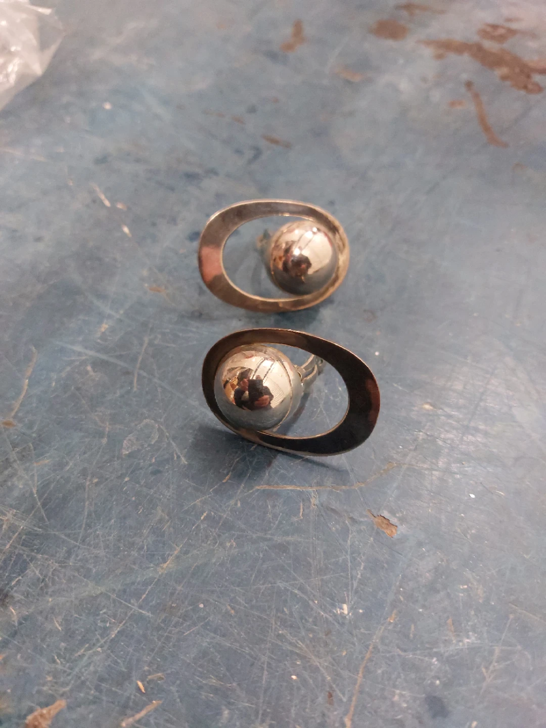 Vintage Sterling Silver Earrings - Clip On - photo 3