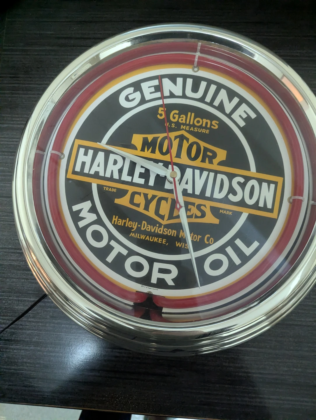 Harley-Davidson Lamp & Clock & dog