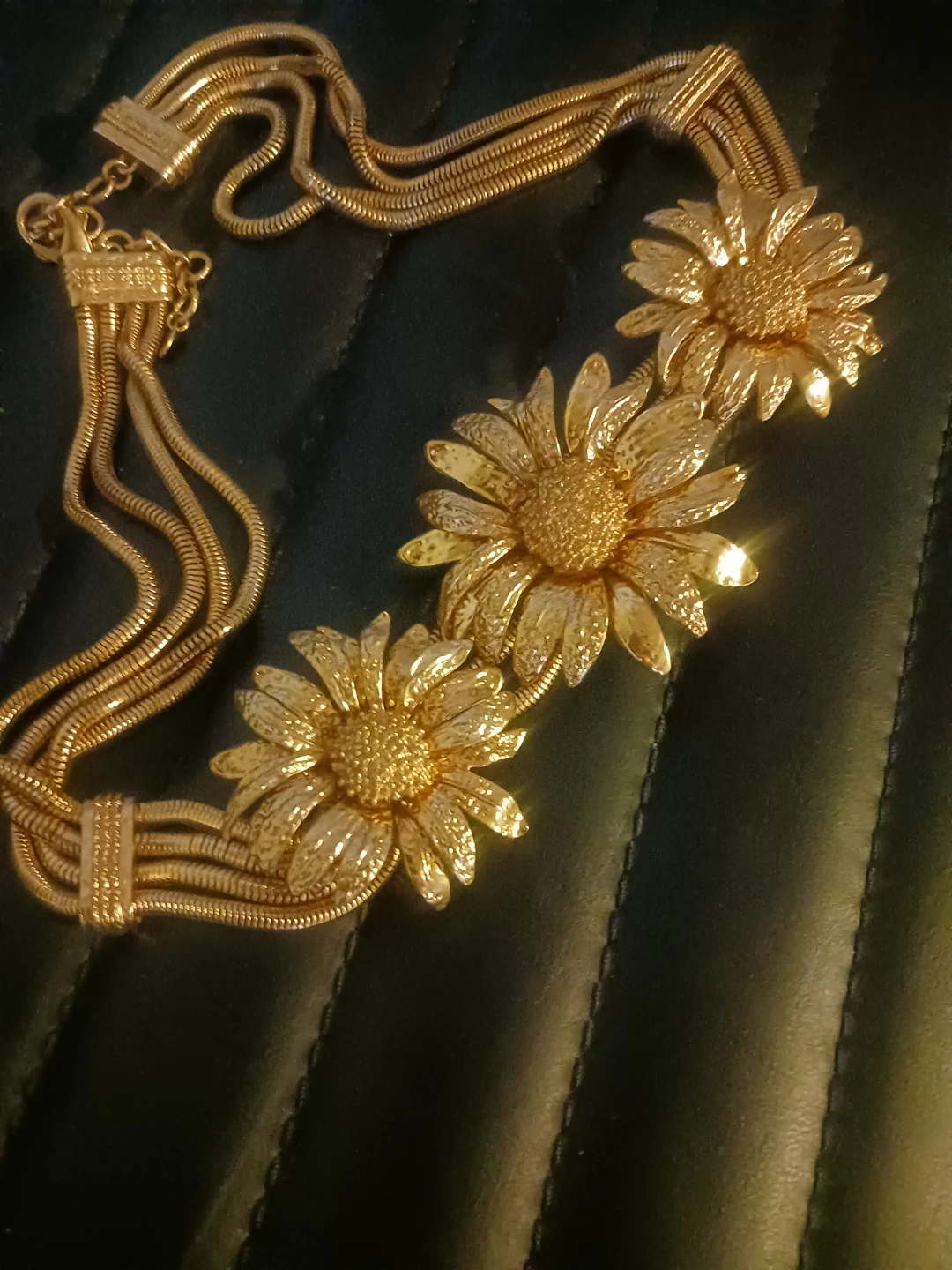 ZARA GOLD CHAIN SUNFLOWER BELT