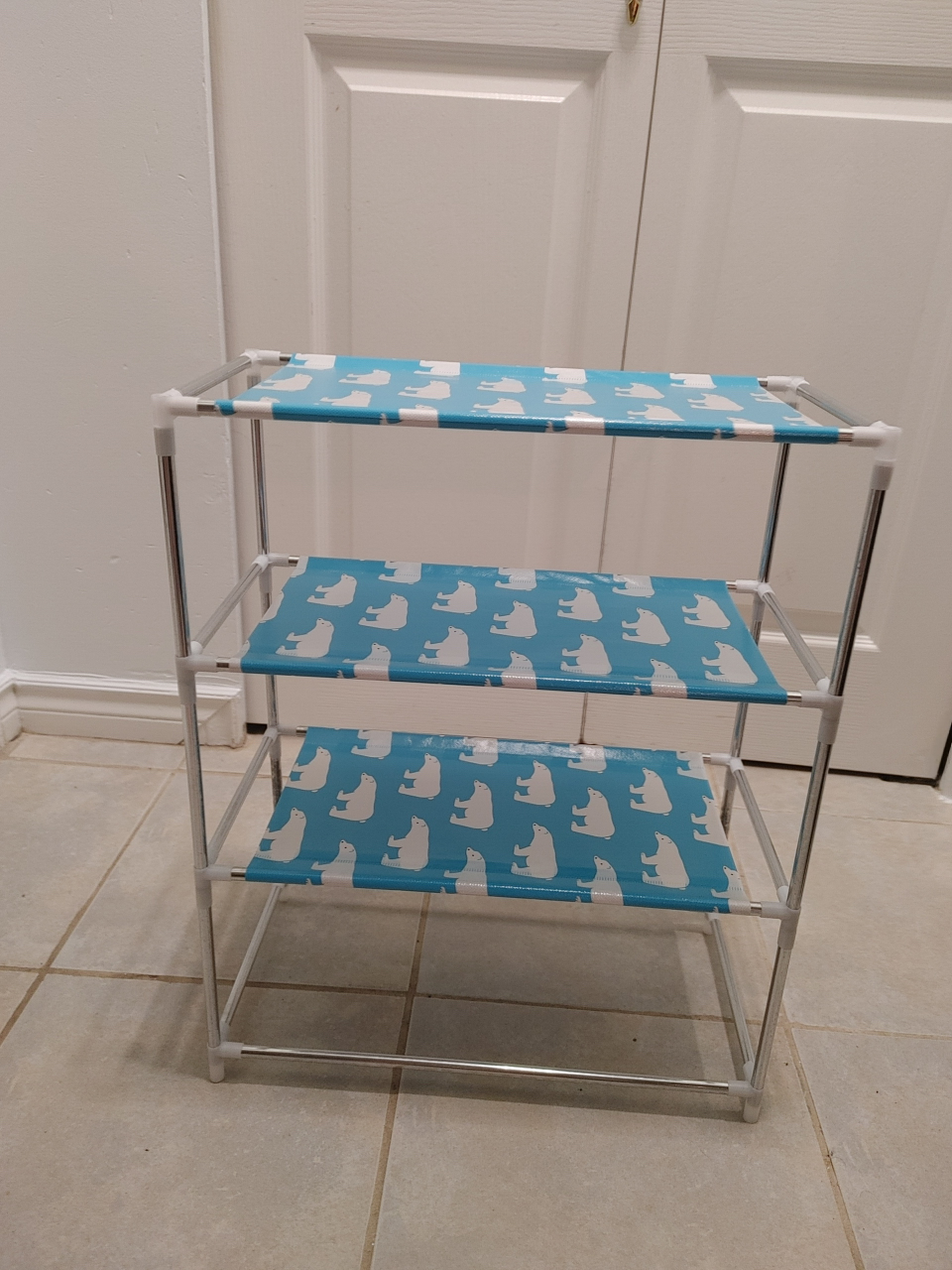 3-Tier Storage Shelf with Polar Bear Print - photo 4
