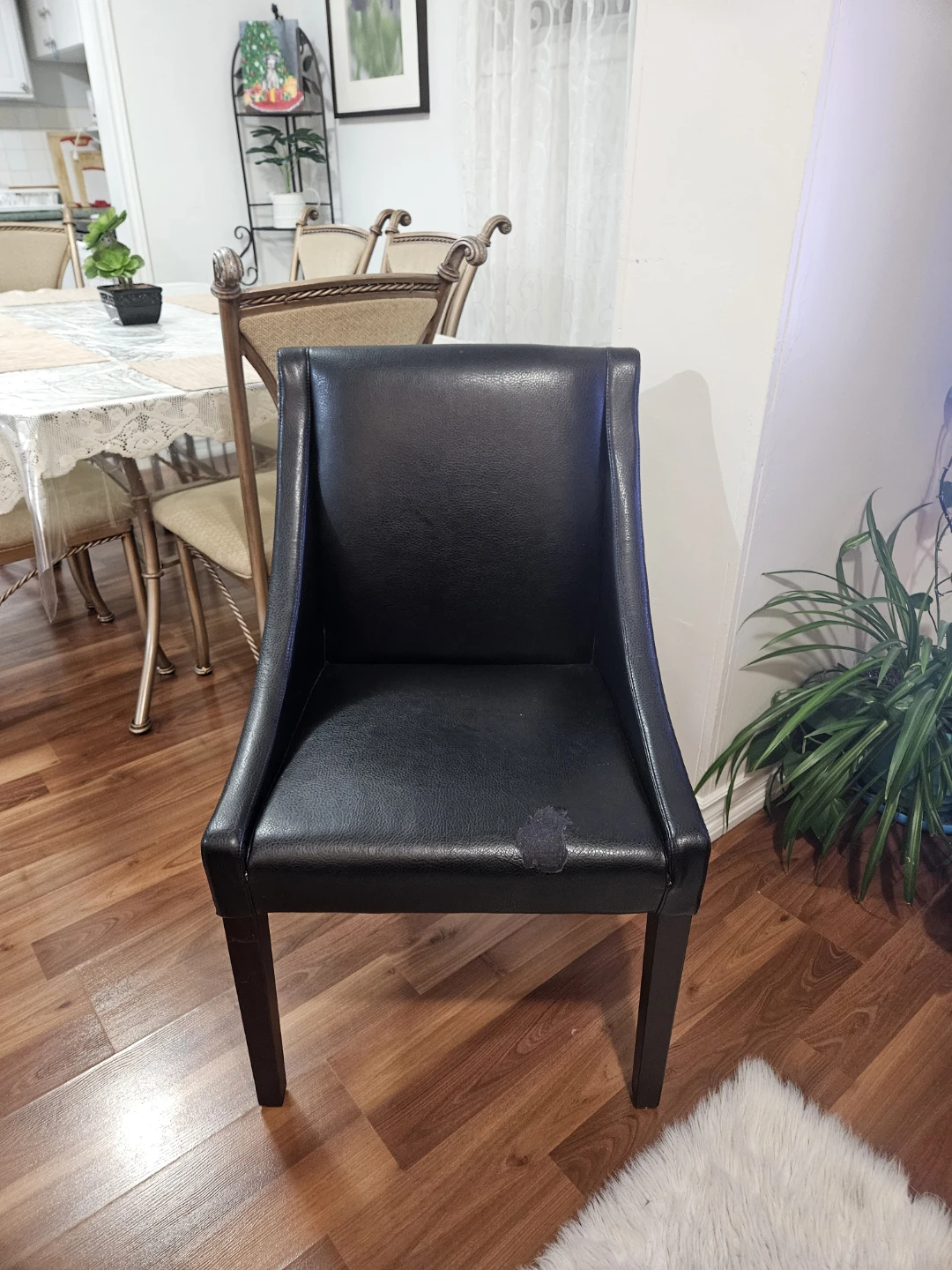 Black Dining Chair with Silver Studs - photo 3