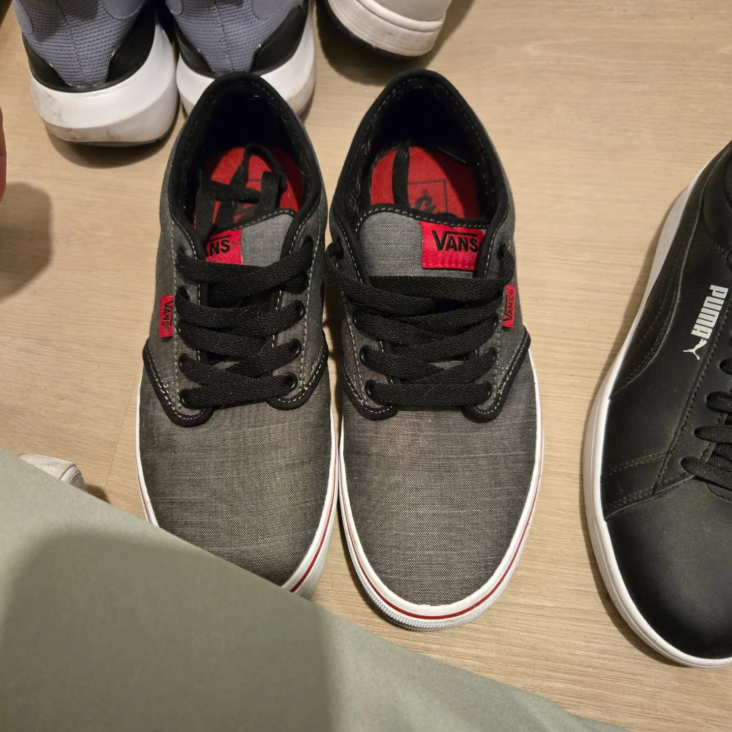 Vans Grey Canvas Sneakers-Men's 9.5 - photo 2