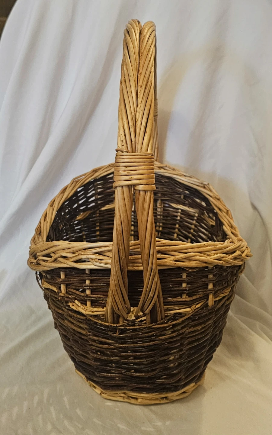 Brown and Beige Decorative Wicker Basket - photo 4