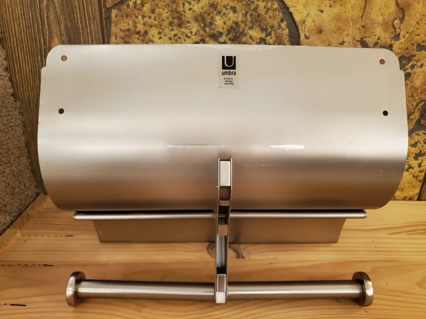 Umbra Stainless Steel Double Toilet Paper Holder with Shelf - photo 3