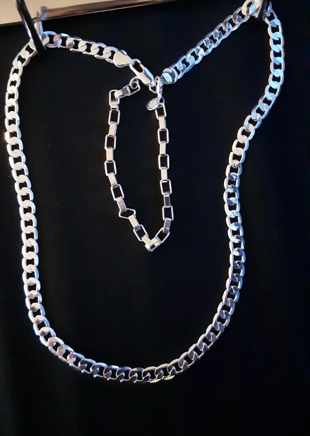 925 Sterling Silver Chain And Bracelet