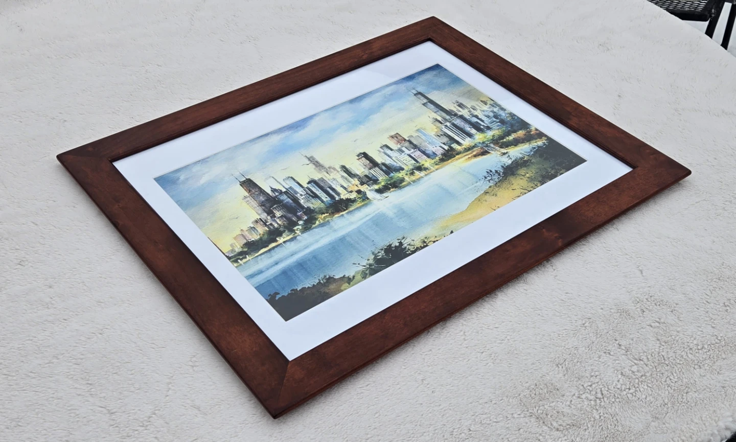 Framed Cityscape Picture - photo 3