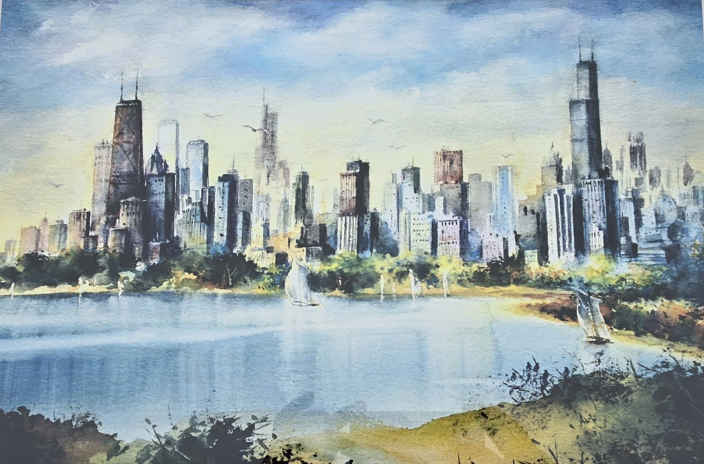 Framed Cityscape Picture - photo 4