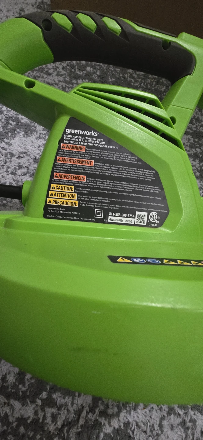 Greenworks Electric Blower/Mulcher - photo 5