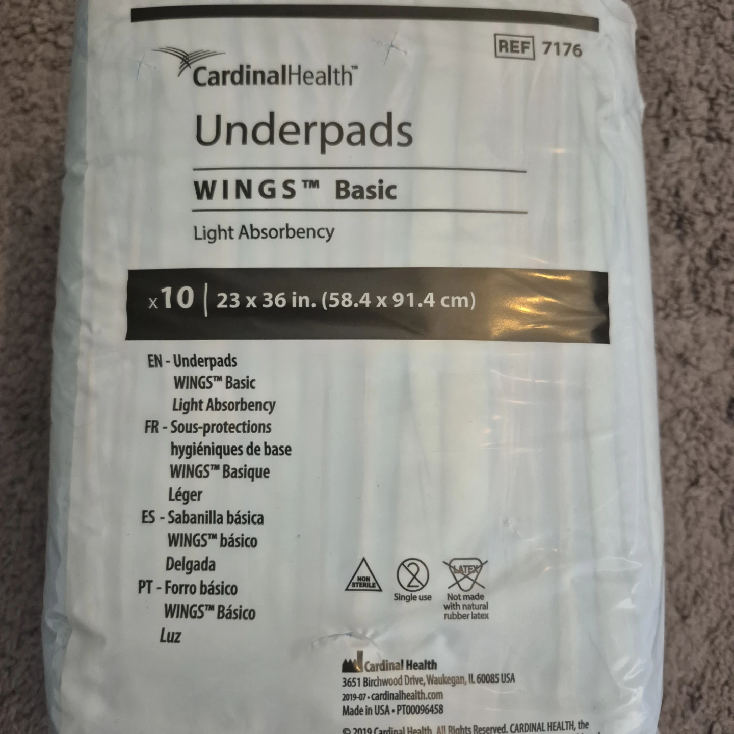 Cardinal Health Wings Basic Underpads 23x36in