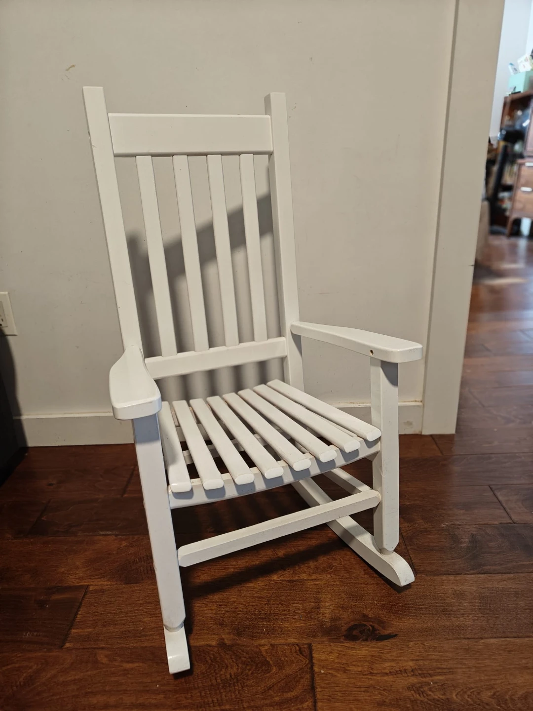 White Wooden Children's Rocking Chair - photo 2