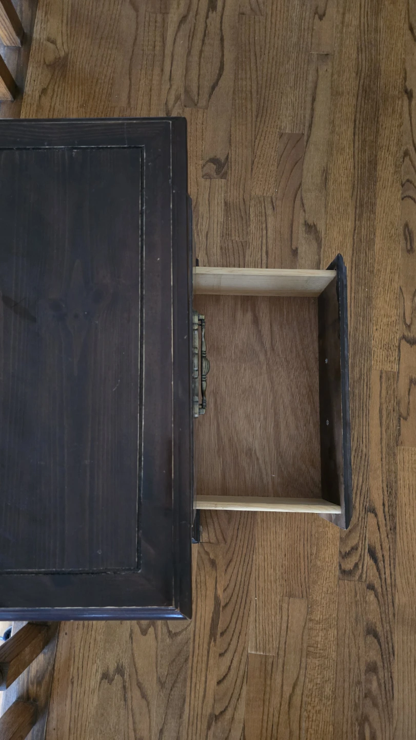 Dark Brown Wood Nightstand - photo 5