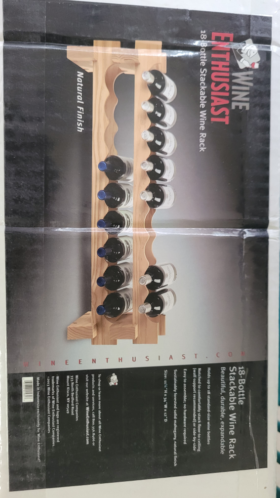 Wine Enthusiast 18-Bottle Stackable Wine Rack - photo 4